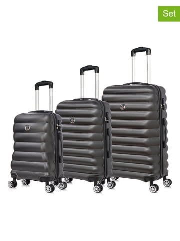 Canadian Peak 3-delige hardcase-trolleyset "Sidneyeak" antraciet