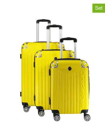 Canadian Peak 3-delige hardcase-trolleyset "Softlesseak" geel