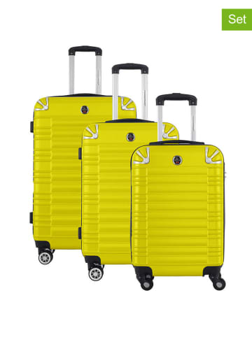 Canadian Peak 3-delige hardcase-trolleyset "Sourcingeak" geel