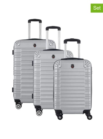Canadian Peak 3-delige hardcase-trolleyset "Sourcingeak" grijs