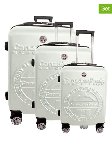 Canadian Peak 3tlg. Hardcase-Trolleyset "Stanislaeak" in Weiß