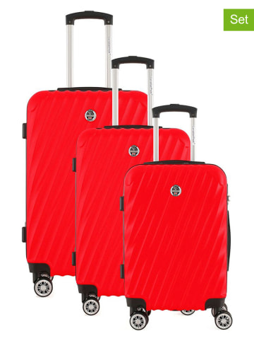 Canadian Peak 3tlg. Hardcase-Trolleyset "Swapeak" in Rot