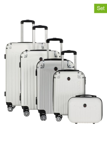 Canadian Peak 5-delige hardcase-trolleyset "Softlesseak" wit
