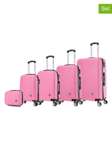 Canadian Peak 5-delige hardcase-trolleyset "Solomuneak" lichtroze