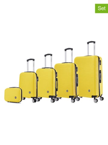 Canadian Peak 5-delige hardcase-trolleyset "Solomuneak" geel