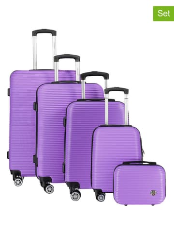 Canadian Peak 5-delige hardcase-trolleyset "Solomuneak" paars