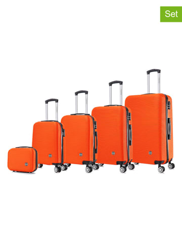 Canadian Peak 5-delige hardcase-trolleyset "Solomuneak" oranje