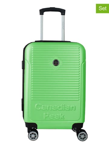 Canadian Peak Hardcase-Trolley "Santiagoeak"  in Grün - (B)34 x (H)53 x (T)21 cm