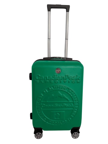 Canadian Peak Hardcase-Trolley "Stanislaeak" in Grün - (B)34 x (H)53 x (T)21 cm