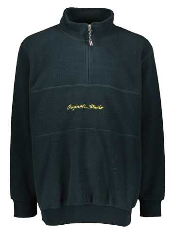 JACK & JONES PLUS Fleecepullover in Dunkelgrün
