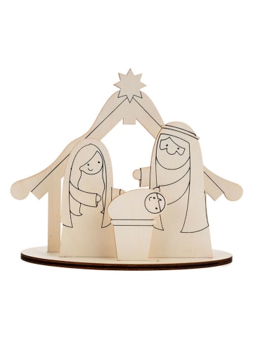 SUNNYSUE Theelichthouder "Kerststal" naturel