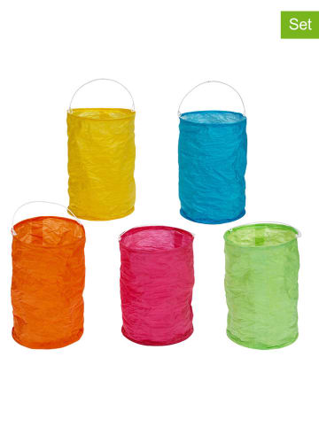 SUNNYSUE 5-delige set: papieren lampions meerkleurig - Ø 13 cm