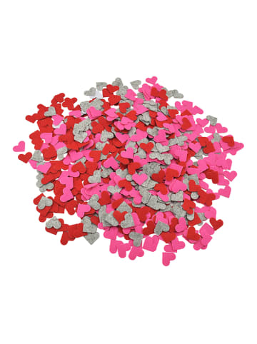 SUNNYSUE Filzaufkleber "Herz" in Rosa/ Rot/ Grau - 300 Stück