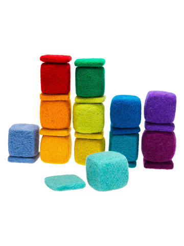 SUNNYSUE Vilten kubussen "Regenboog" meerkleurig