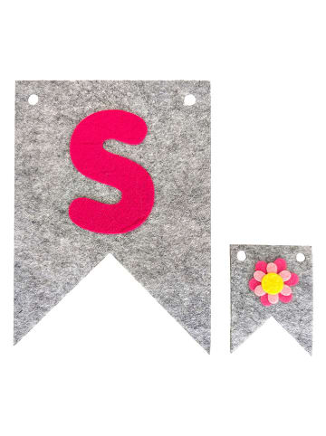 SUNNYSUE 25er-Set: Filzwimpel in Grau