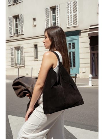 Christian Laurier Skórzana torebka "Elan" w kolorze czarnym - 38 x 40 x 10 cm