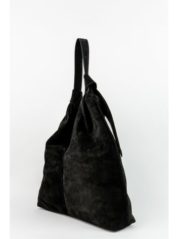 Christian Laurier Leder-Schultertasche "Elan" in Schwarz - (B)38 x (H)40 x (T)10 cm