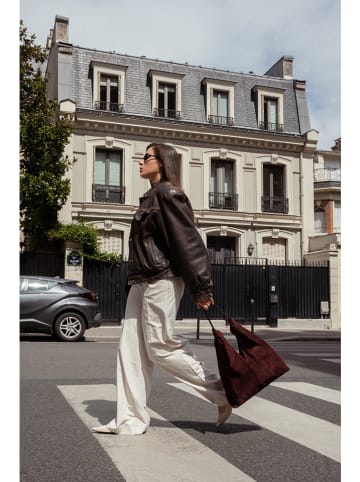 Christian Laurier Leder-Schultertasche "Elan" in Bordeaux - (B)38 x (H)40 x (T)10 cm