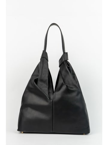 Christian Laurier Leder-Schultertasche "Halo" in Schwarz - (B)38 x (H)40 x (T)10 cm