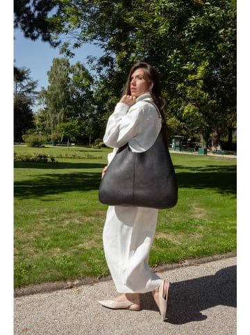 Christian Laurier Skórzany shopper bag "Suri" w kolorze czarnym - 48 x 31 x 2 cm