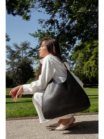 Christian Laurier Skórzany shopper bag "Suri" w kolorze czarnym - 48 x 31 x 2 cm