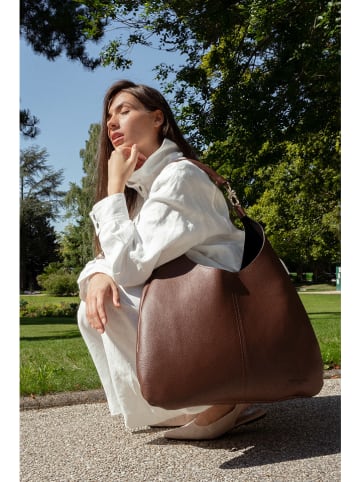 Christian Laurier Skórzany shopper bag "Suri" w kolorze jasnobrązowym - 48 x 31 x 2 cm