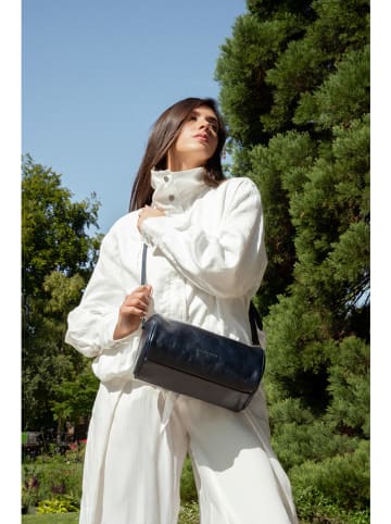 Christian Laurier Skórzana torebka "Mei" w kolorze granatowym - 28 x 15 x 16 cm