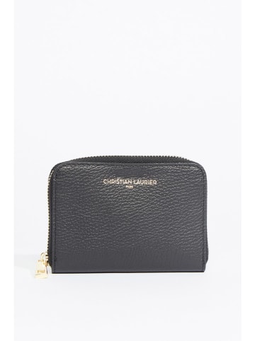 Christian Laurier Leder-Geldbörse "Jaida" in Schwarz - (B)13 x (H)9 cm
