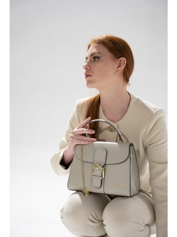 Christian Laurier Leder-Henkeltasche "Allana" in Beige - (B)20 x (H)15 x (T)6 cm
