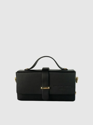 Christian Laurier Leder-Umhängetasche "Claude" in Schwarz - (B)19 x (H)10 x (T)5 cm