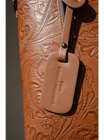 Christian Laurier Skórzana torebka "Noor" w kolorze jasnobrązowym - 40 x 27 x 16 cm