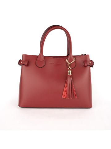 Christian Laurier Leder-Henkeltasche "Anita" in Bordeaux - (B)32 x (H)23 x (T)15 cm