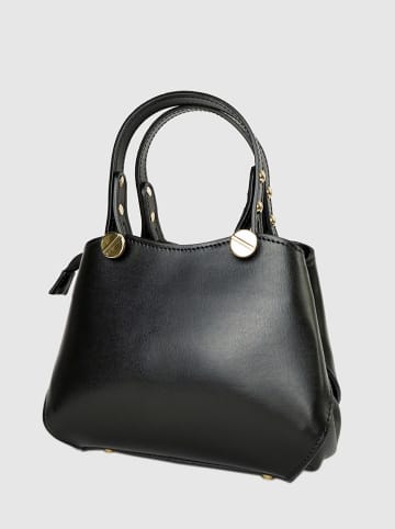 Christian Laurier Leder-Henkeltasche "Mini Kiara" in Schwarz - (B)25 x (H)18 x (T)8 cm