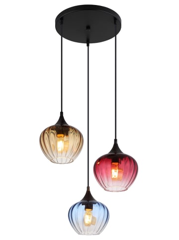 Globo lighting Hängeleuchte ''Sander'' in Schwarz/ Bunt - (H)150 x Ø 45 cm