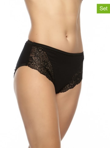 COTONELLA 2er-Set: Slips in Schwarz