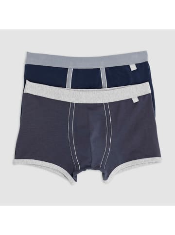 COTONELLA 2-delige set: boxershorts donkerblauw/grijs