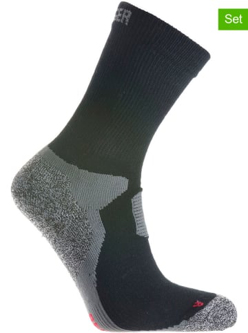 Seger 2er-Set: Funktionssocken "Outdoor Coolmax" in Schwarz/ Grau