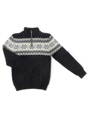 COLD Pullover "Bodö" in Schwarz/ Weiß