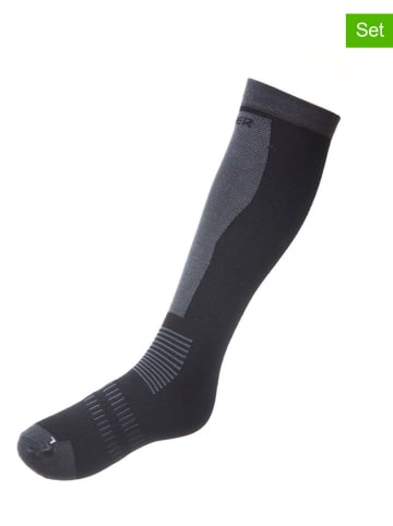 Seger 2er-Set: Skisocken "Merino Wool Light Ski Sock" in Schwarz