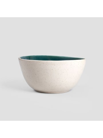 Homla Schale "Sedano" in Weiß/ Türkis  - Ø 26 cm