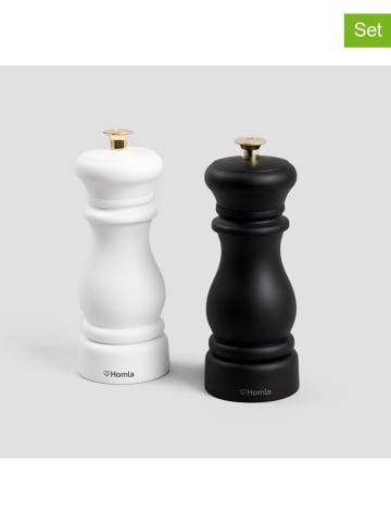 Homla 2-częściowy zestaw "Evron" w kolorze czarno-białym - wys. 16 cm