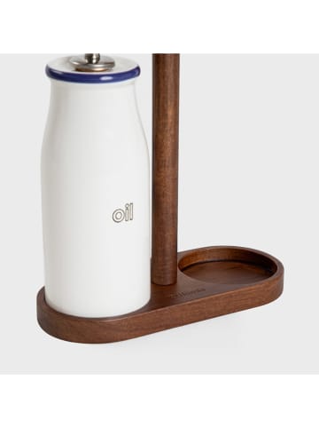 Homla 3tlg. Set: Essig-/Ölspender "Modern Hamptons"in Braun/ Weiß - (B)17 x (H)21 cm