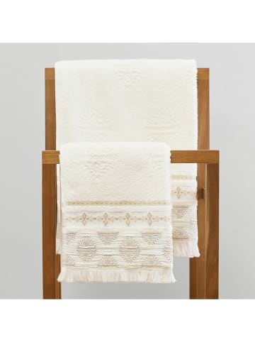 Homla Handtuch "Solta" in Creme - (L)90 x (B)50 cm