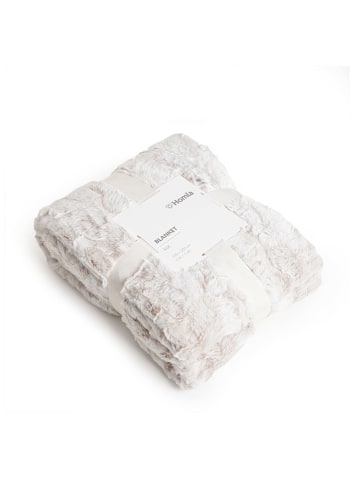 Homla Wohndecke "Mart" in Creme - (L)200 x (B)150 cm