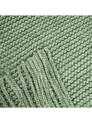 Homla Plaid "Chenille" lichtgroen - (L)170 x (B)130 cm