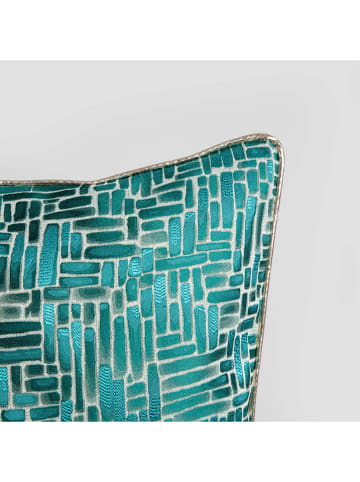 Homla Kussenhoes "Sasinoro" petrol - (L)45 x (B)45 cm