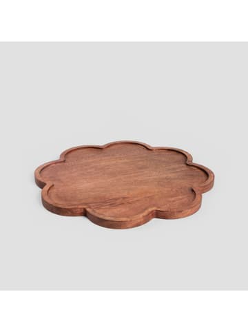 Homla Servierplatte "Acacia" in Braun - Ø 30 cm
