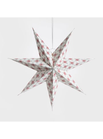 Homla Dekostern in Weiß/ Rot/ Grün - Ø 60 cm