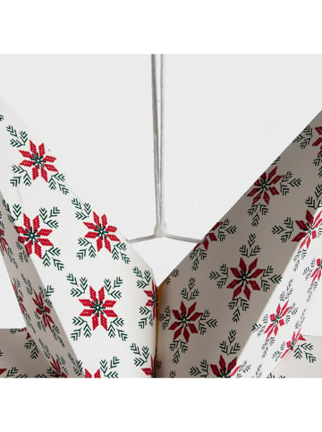 Homla Dekostern in Weiß/ Rot/ Grün - Ø 60 cm