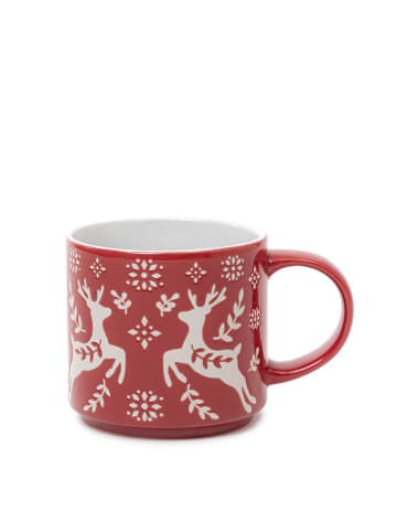Homla Tasse ''Avero'' in Rot/ Weiß - 350 ml